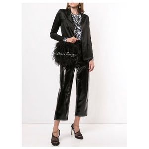 ✨Vintage CHANEL 2002 Collection CC Logo Black Silk Suit Jacket Blazer